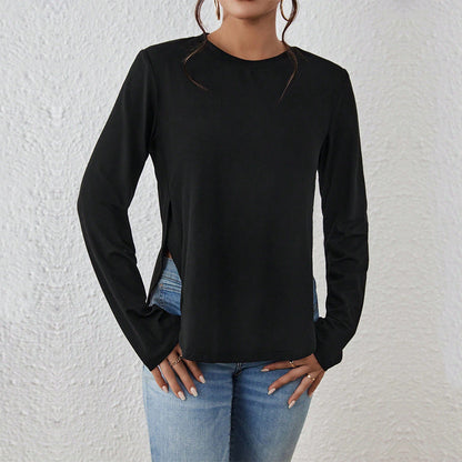 Damen Langarmshirt mit Cut-Out-Details Bequem Eveloria