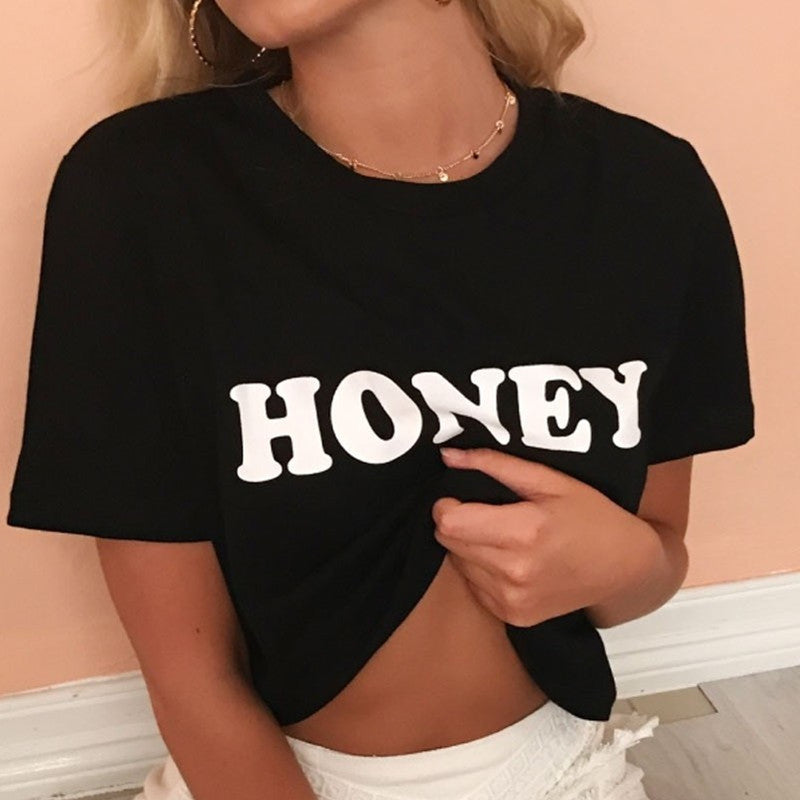 Damen T-Shirt mit Schriftzug Trenddesign Eveloria