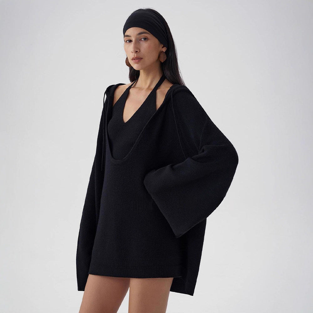Damen Kapuzenpullover aus Strick