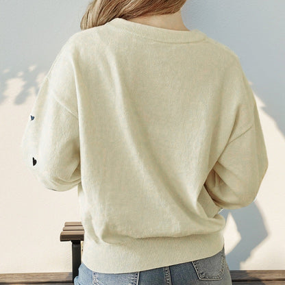 Damen Pullover Weich Softgrau Eveloria