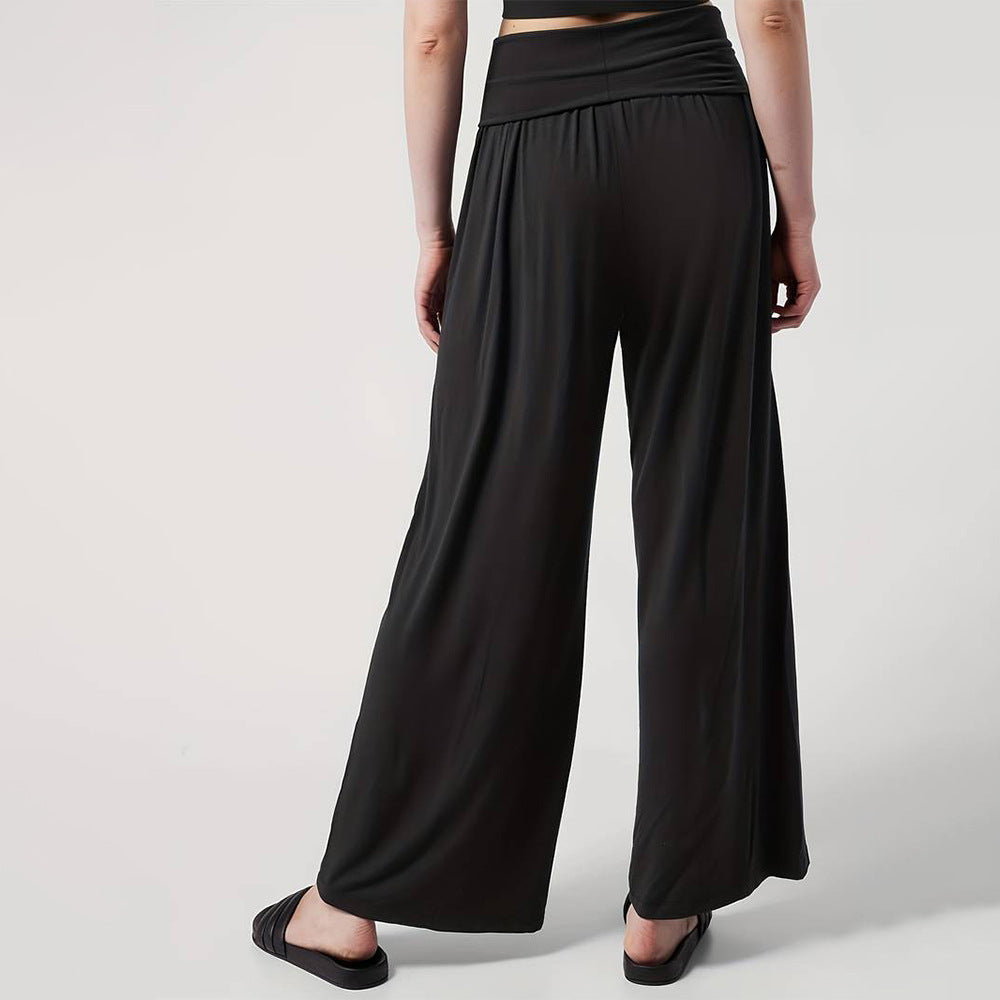 Damen Jerseyhose Elastischer Bund Hochtailliert Eveloria