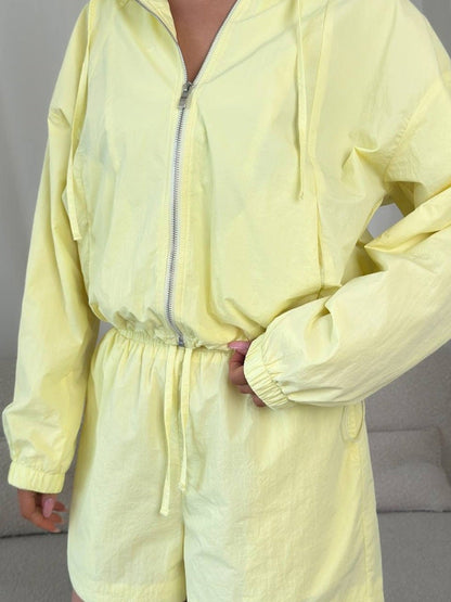Damen Kurzanzug mit Kapuze Elastisch Eveloria