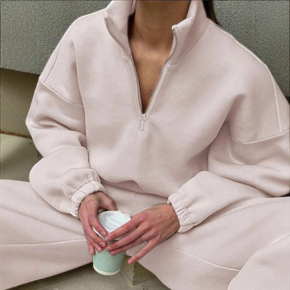 Damen Sweatpullover Halbzipp mit Ärmeln Eveloria