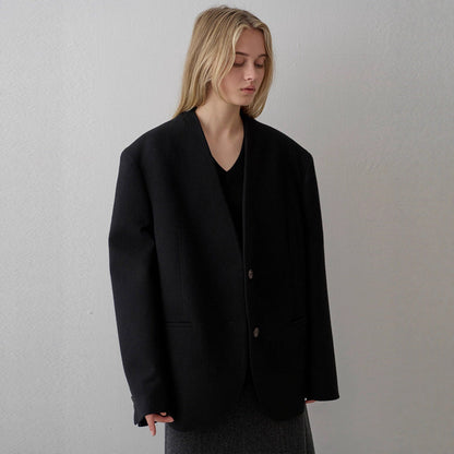 Damen Strickblazer Asymmetrisch Eveloria
