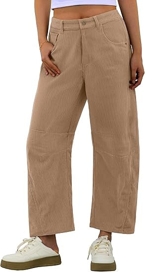 Damen Cordhose Weite Passform mit Seitentaschen Eveloria
