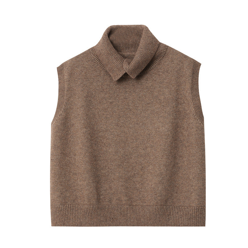 Damen Strickweste Multifunktionell Modischer Kragen Eveloria