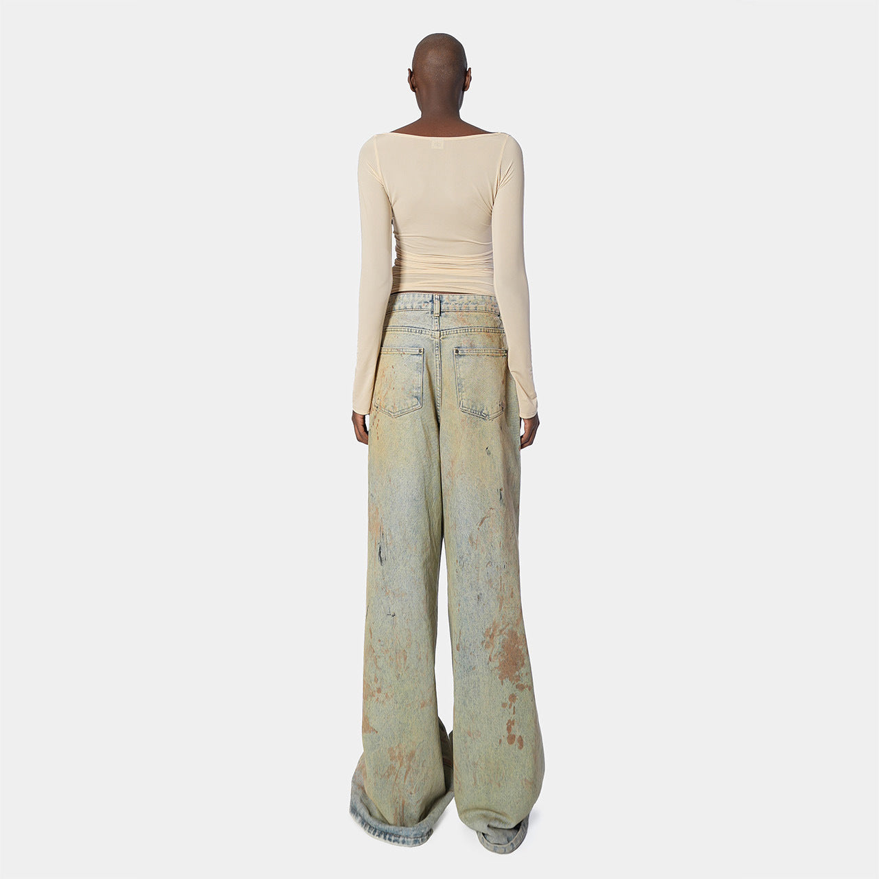 Damen Weite Jeans Kunstwerk-Design Eveloria