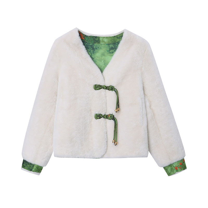 Damen Strickjacke Kuschelig Elegant Beige