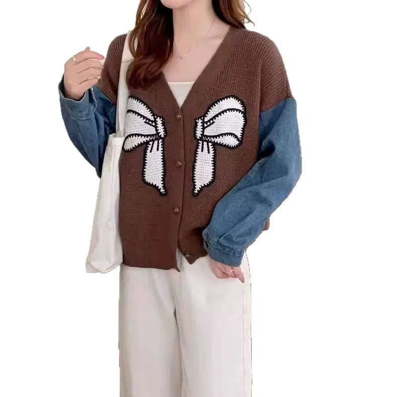 Damen Cardigan mit Schleifenstickerei Eveloria