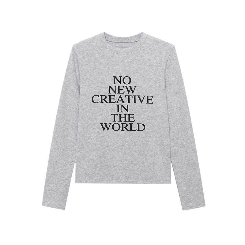 Damen Langarmshirt Kreativer Aufdruck Modischer Schnitt Eveloria