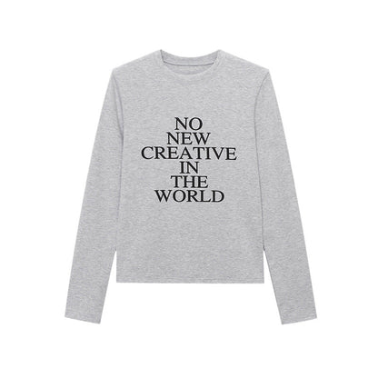 Damen Langarmshirt Kreativer Aufdruck Modischer Schnitt Eveloria