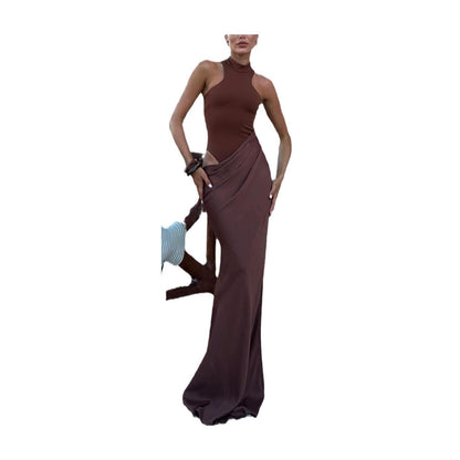 Damen Maxi-Rock Hohem Schlitz Eleganter Schnitt Eveloria