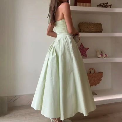 Damen Abendkleid V-Ausschnitt Weitrock Eveloria