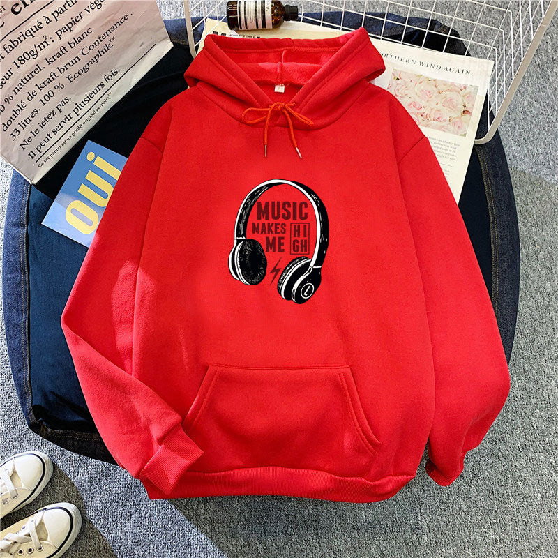 Damen Kapuzenpullover Musik-Design Eveloria