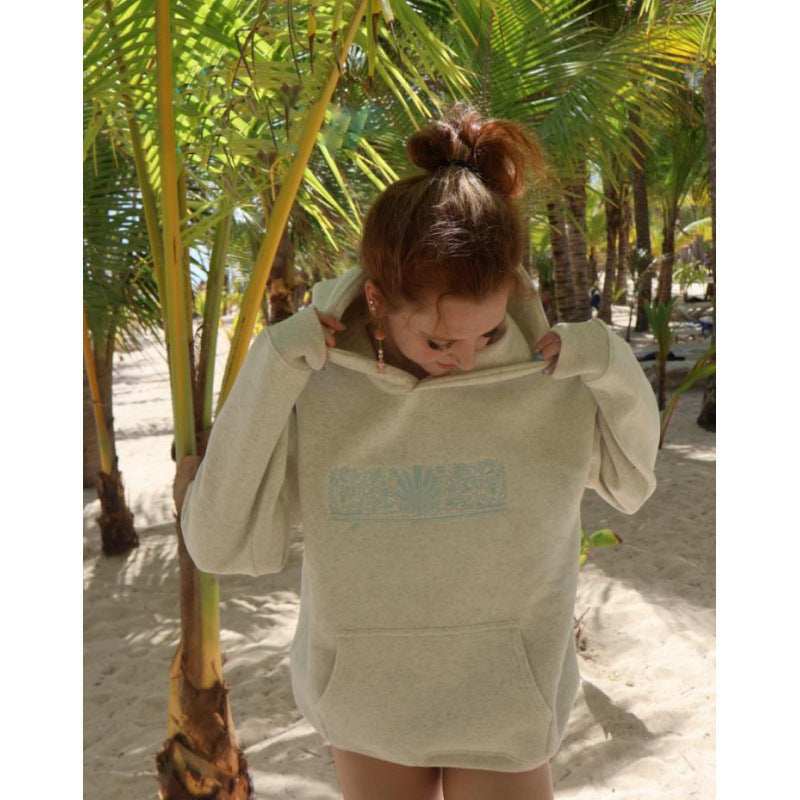 Damen Oversized Kapuzenpullover mit Grafik Bequem Eveloria