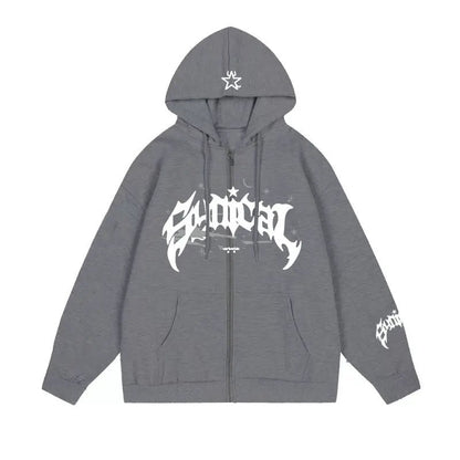 Damen Kapuzensweater mit Grafik und Taschen