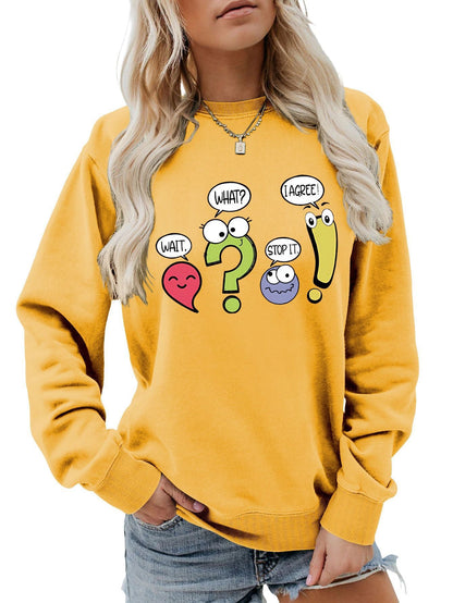 Damen Pullover Lässig Humorvolles Motiv Grau