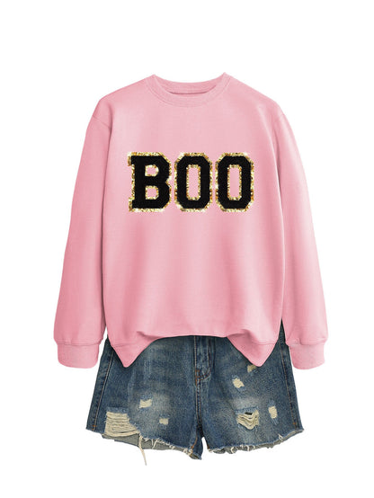 Damen Sweatshirt Glitzer Aufdruck Eveloria