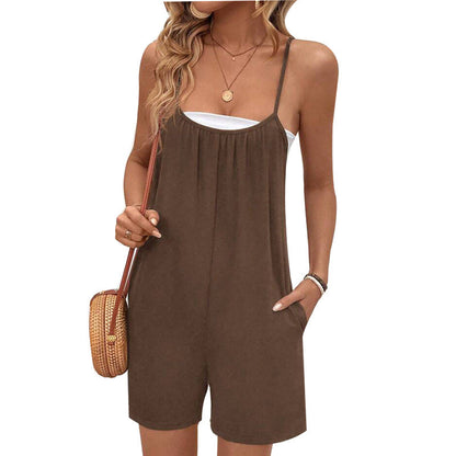 Damen Jumpsuit Weitbein Freizeitlook Eveloria