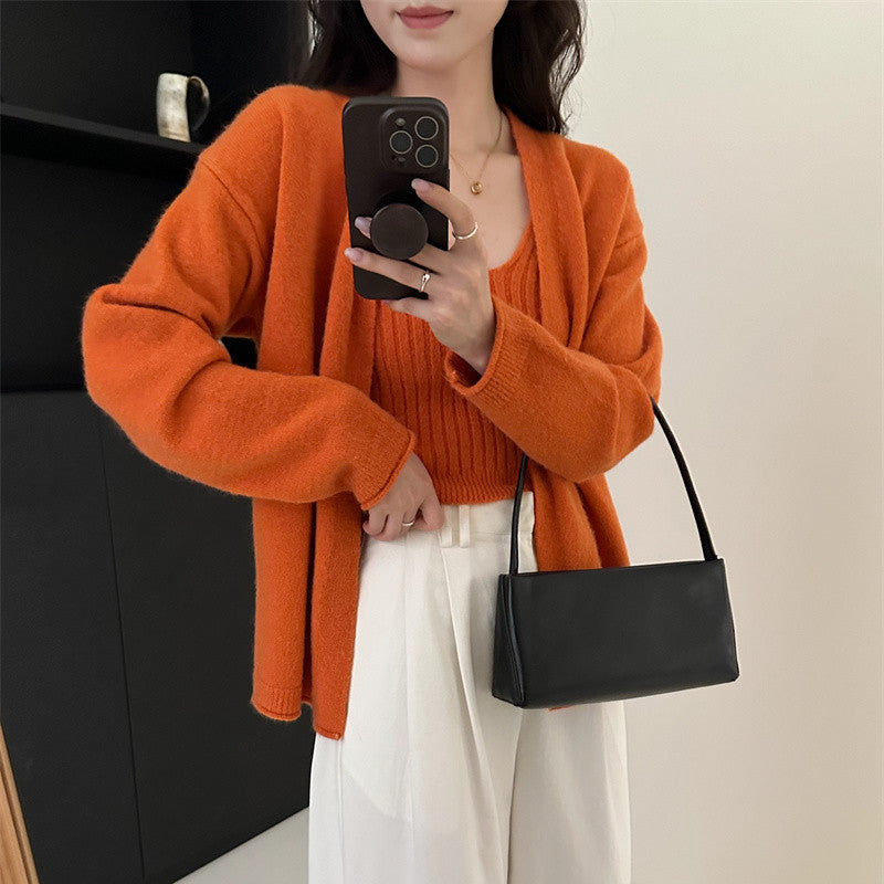 Damen Strickjacke Lässiger Schnitt Weiches Material