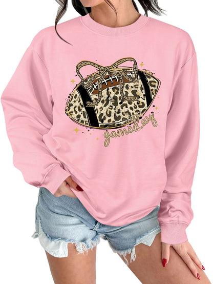 Damen Sweatshirt Sportmotiv Lässig Grau Eveloria