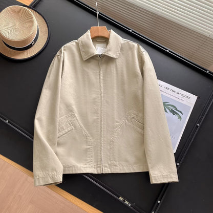 Damen Übergangsjacke Lässig Praktische Taschen Beige
