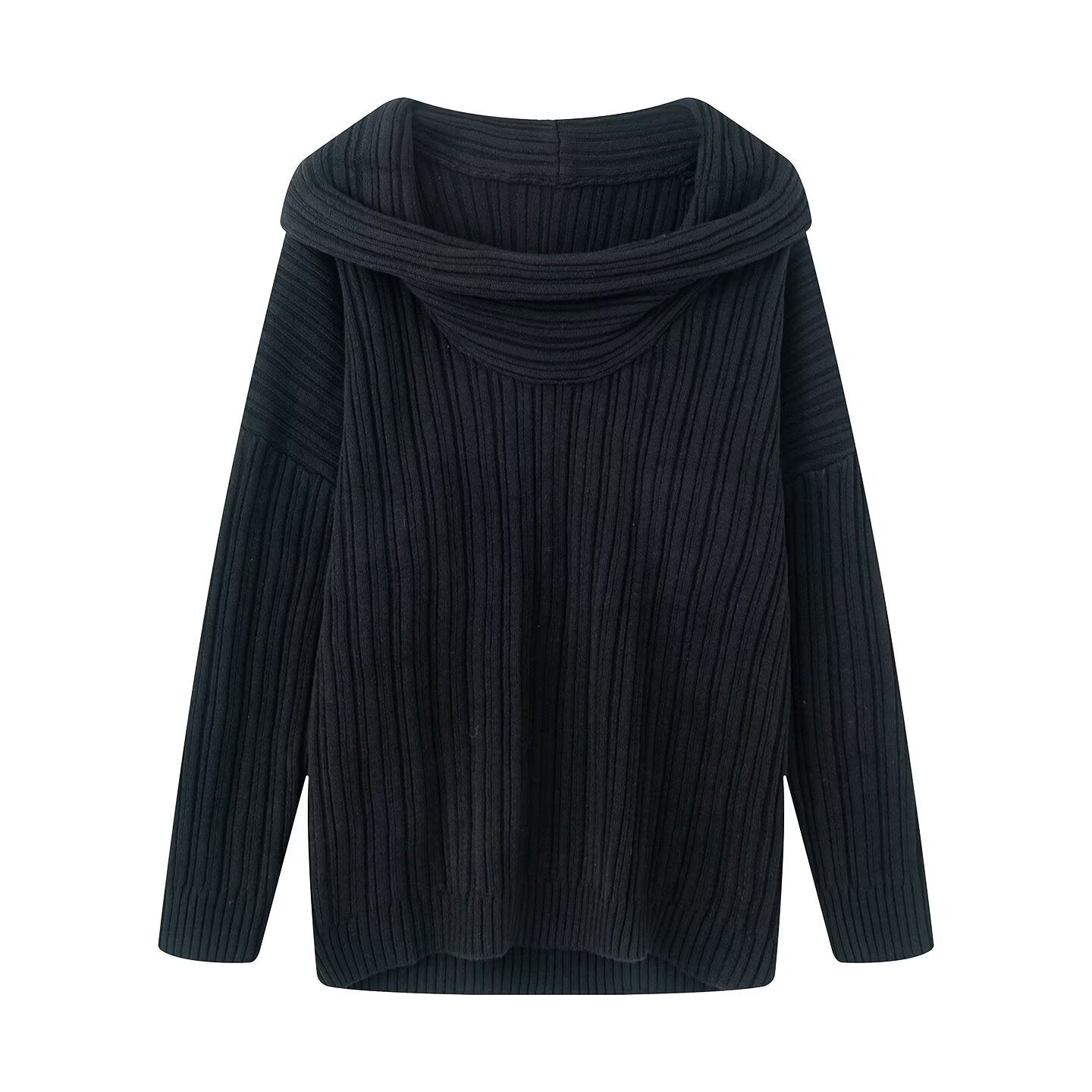 Damen Grobstrickpullover Rollkragen Eveloria