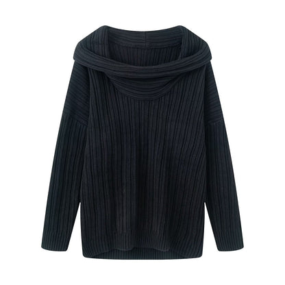 Damen Grobstrickpullover Rollkragen Eveloria