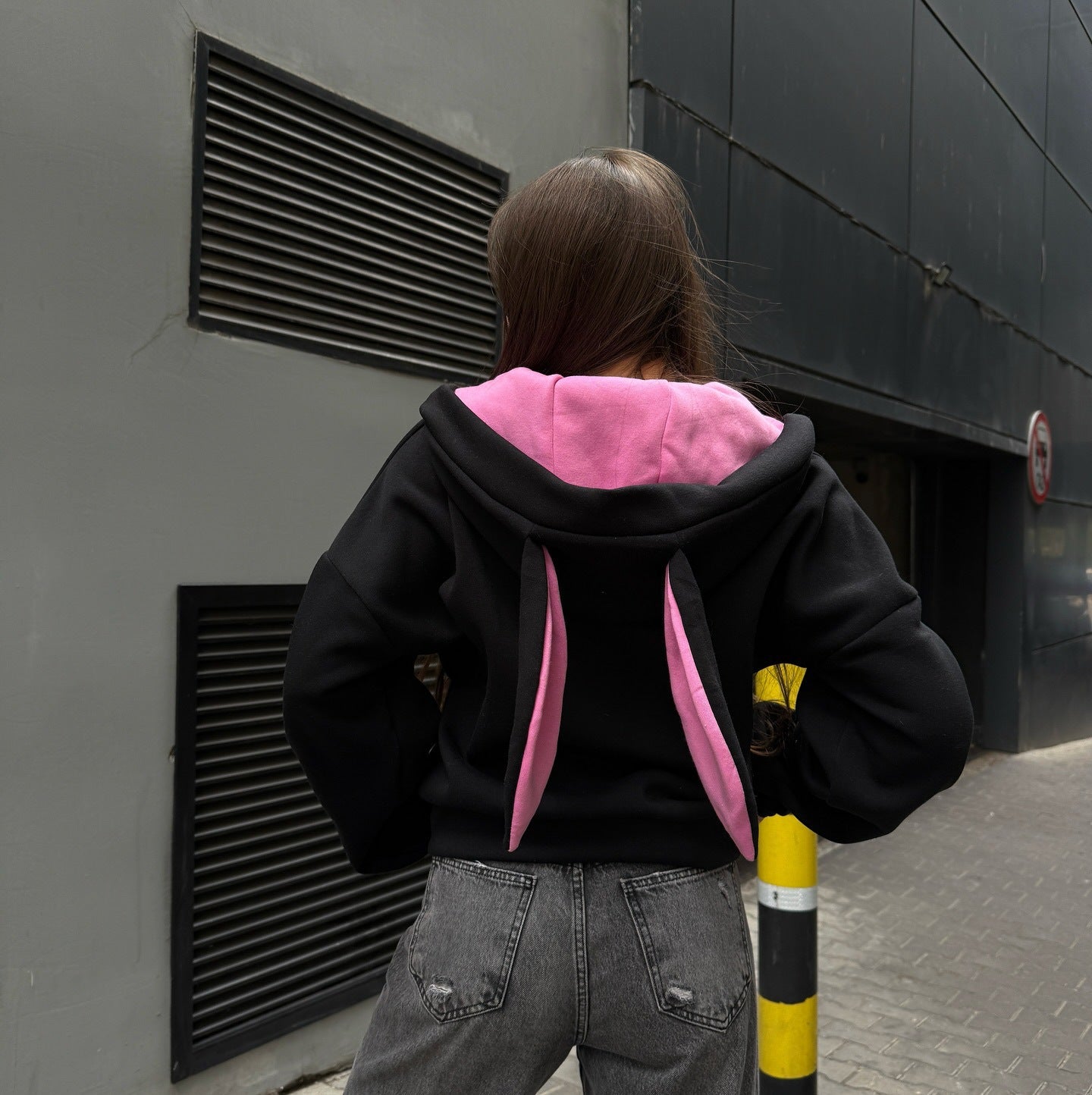 Damen Kapuzenjacke mit Tierohren Eveloria