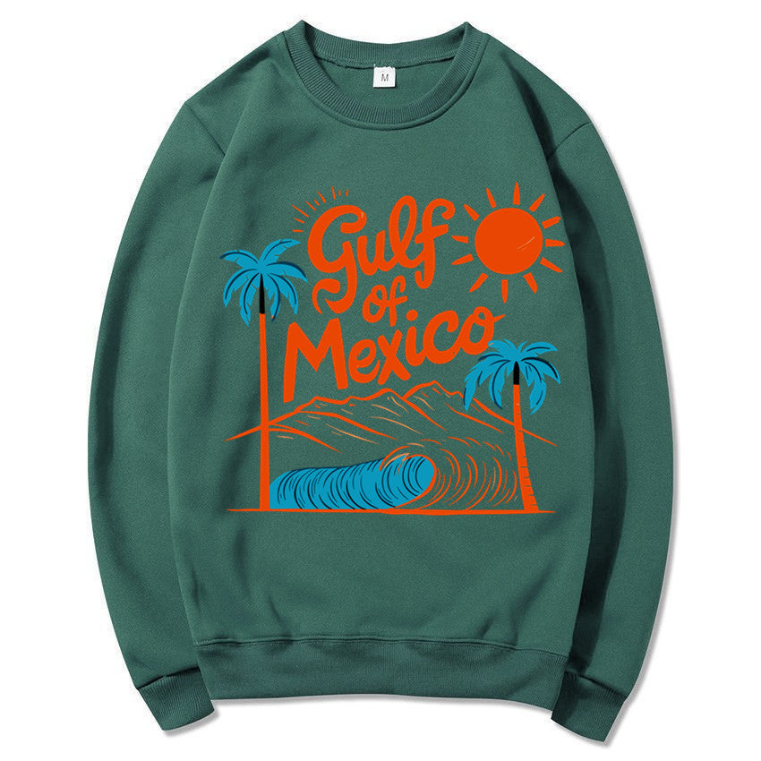 Damen Sweatshirt Maritimes Grafikdesign Lässiger Schnitt Grau