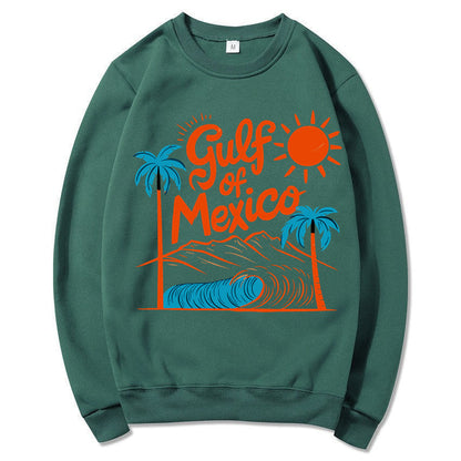 Damen Sweatshirt Maritimes Grafikdesign Lässiger Schnitt Grau