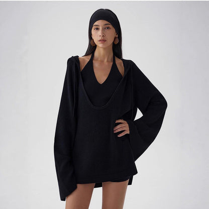 Damen Kapuzenpullover aus Strick