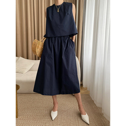 Eveloria Damen Maxikleid Schaufelausschnitt Elastisch