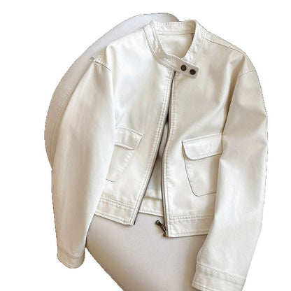 Damen Kunstlederjacke Zeitloser Schnitt Eveloria