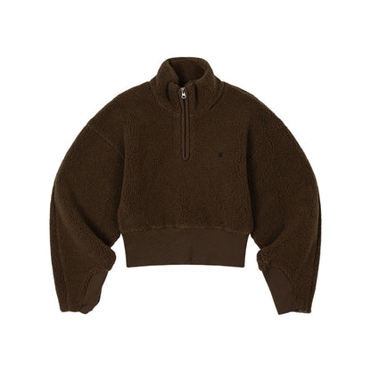 Damen Pullover Halbgeschlossen Kuschelig Eveloria