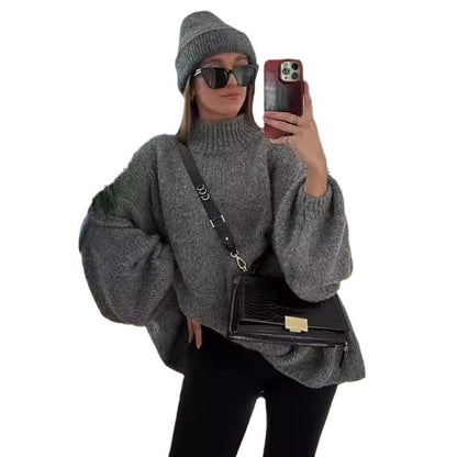 Damen Oversized Strickpullover Gemütlicher Schnitt Modern