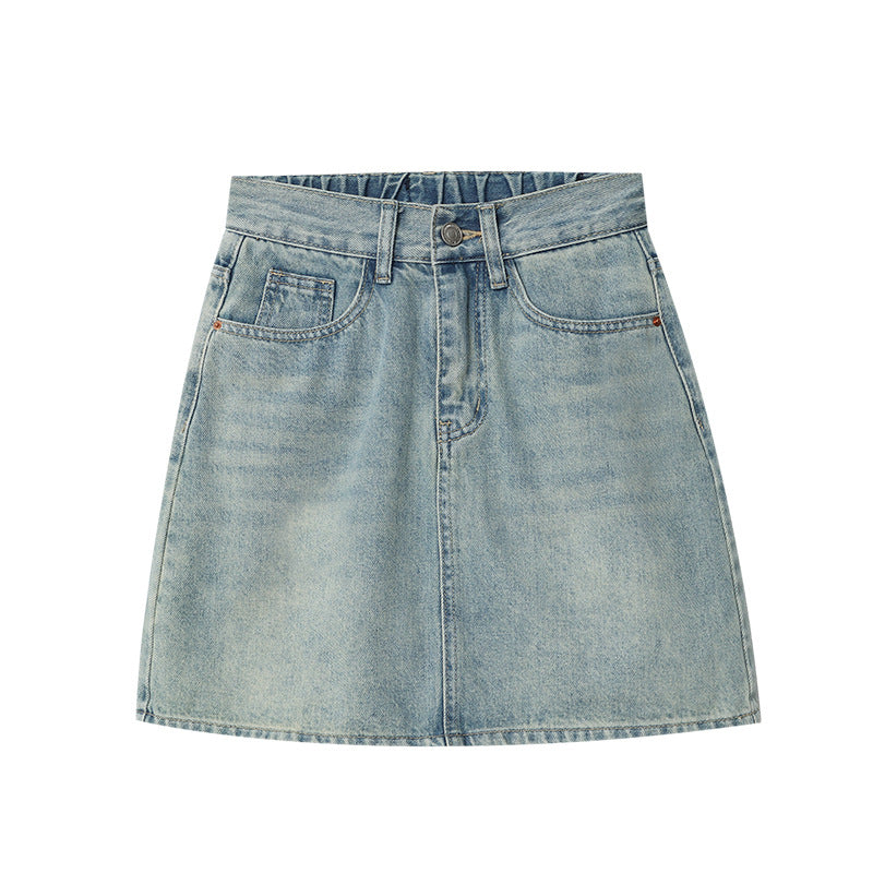 Damen Miniröcke Denim Klassisch Blau Eveloria