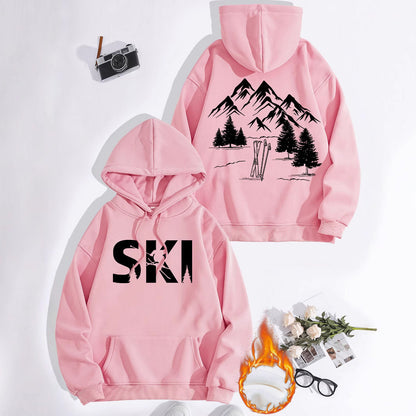 Damen Kapuzenpullover Ski-Design Gemütlich Eveloria