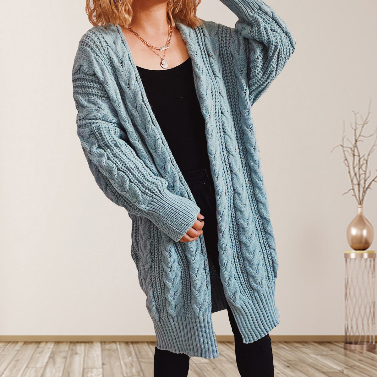 Damen Strickjacke Oversized Lässig Eveloria