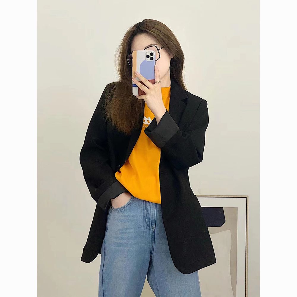 Damen Oversized Blazer aus Wolle mit Taschen Eveloria