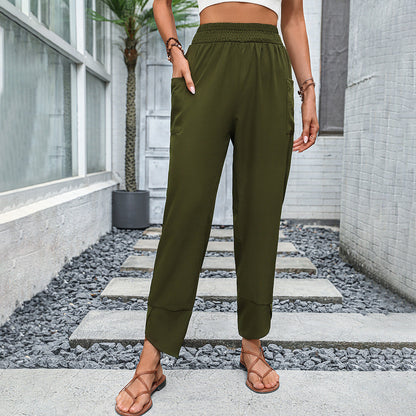 Damen Freizeithose Elastischer Taillenbund Bequem
