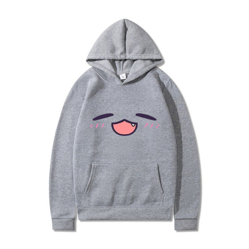 Damen Kapuzenpullover Cartoon-Gesicht Bequem Grün