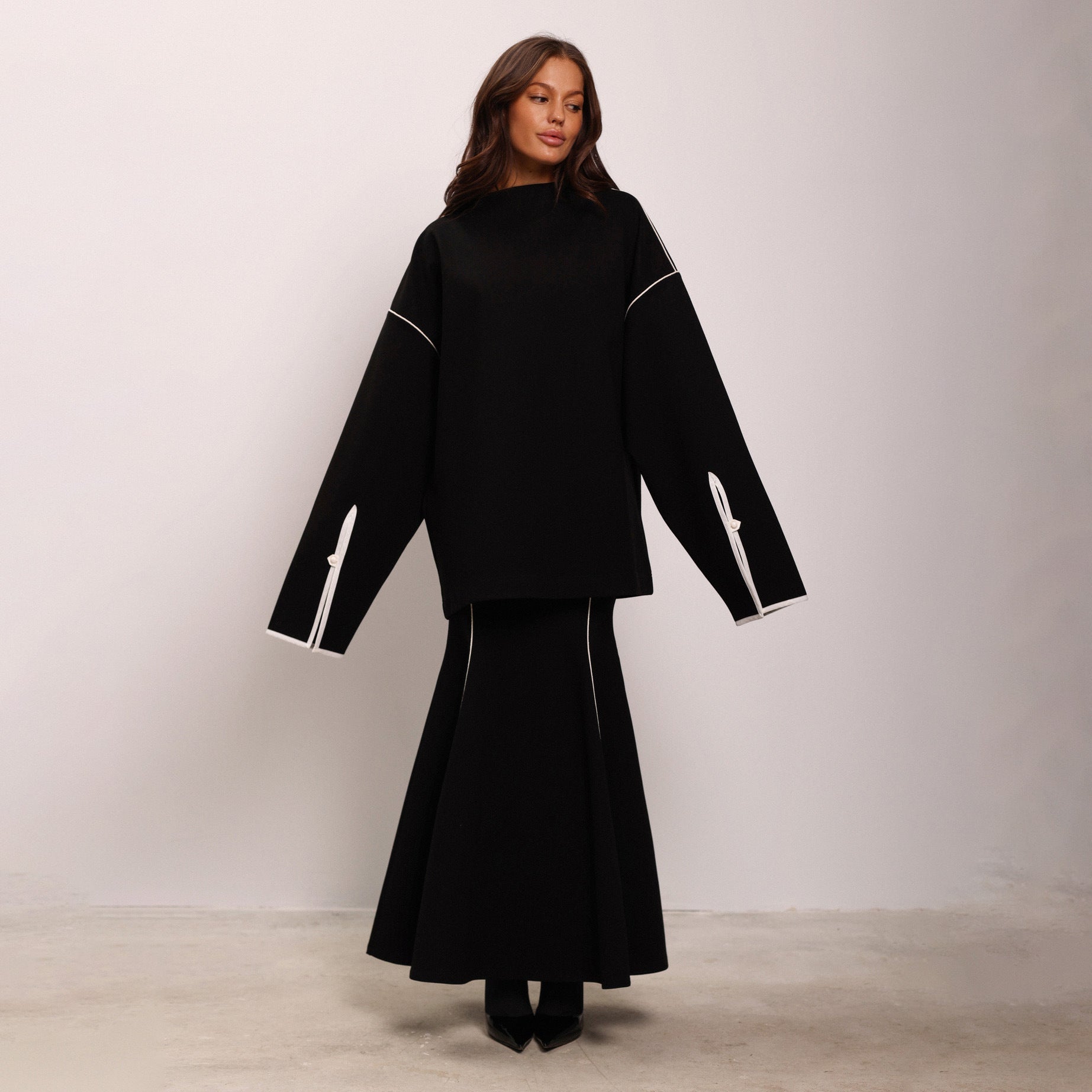 Damen Oversized Zwei-in-eins Kleidungsset - Eveloria