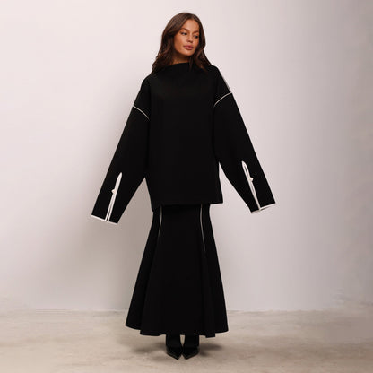 Damen Oversized Zwei-in-eins Kleidungsset - Eveloria