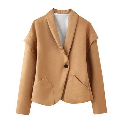 Damen Blazerjacke Elegant Mit Taschen er Schnitt