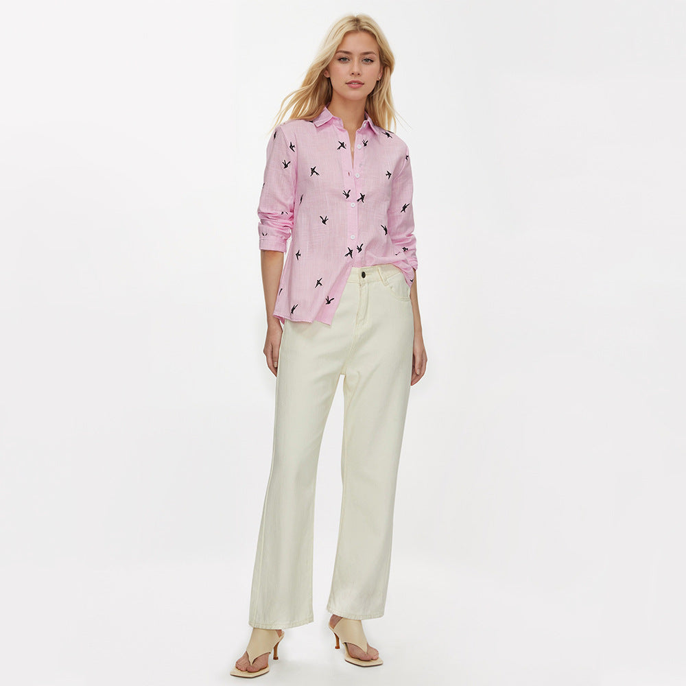 Damen Bluse mit Knotendetail und verspieltem Design