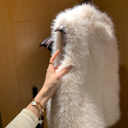 Damen Flauschweste Stylisch Eveloria