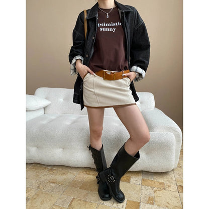 Damen Vintage Jeansjacke mit Taschen und Druckknöpfen Blau Eveloria