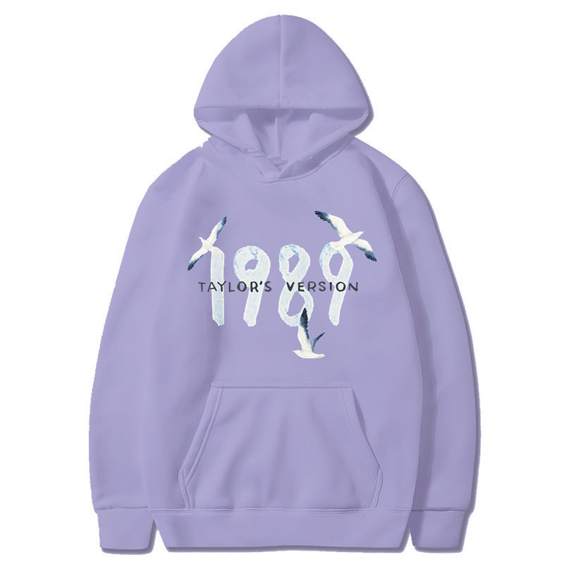 Damen Kapuzenpullover Baumwolle Vogelmotiv Eveloria