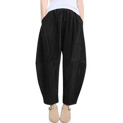 Damen High-Waist Freizeithose mit Kordelzug Eveloria